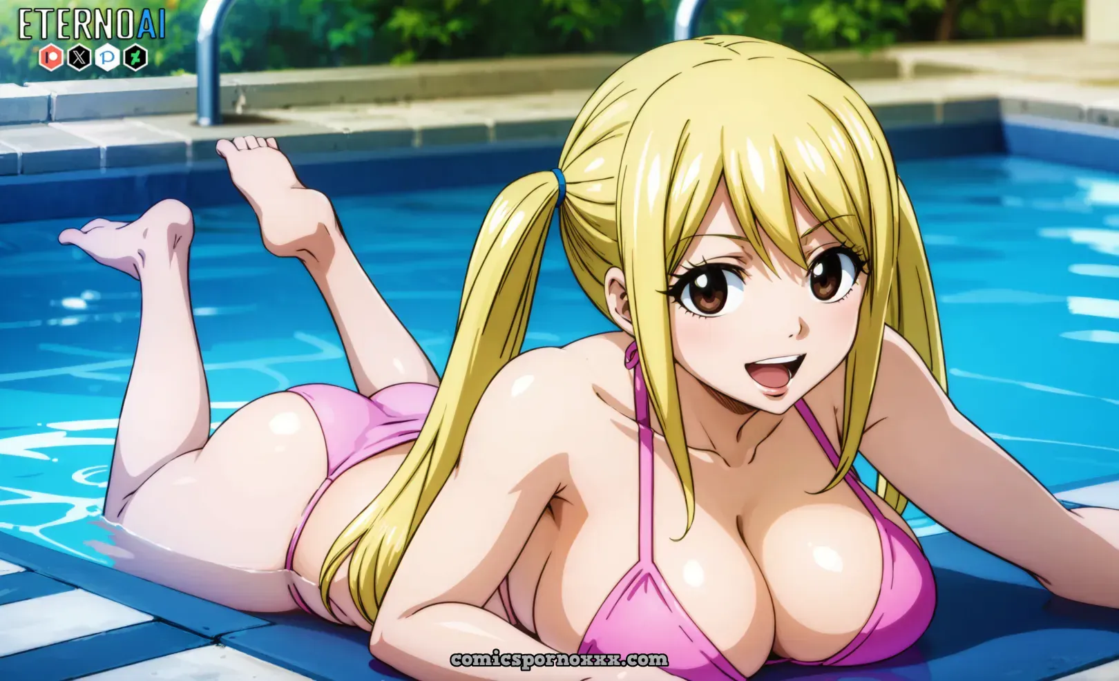 Lucy’s Explicit Pink Bikini Hentai Collection - Page 3