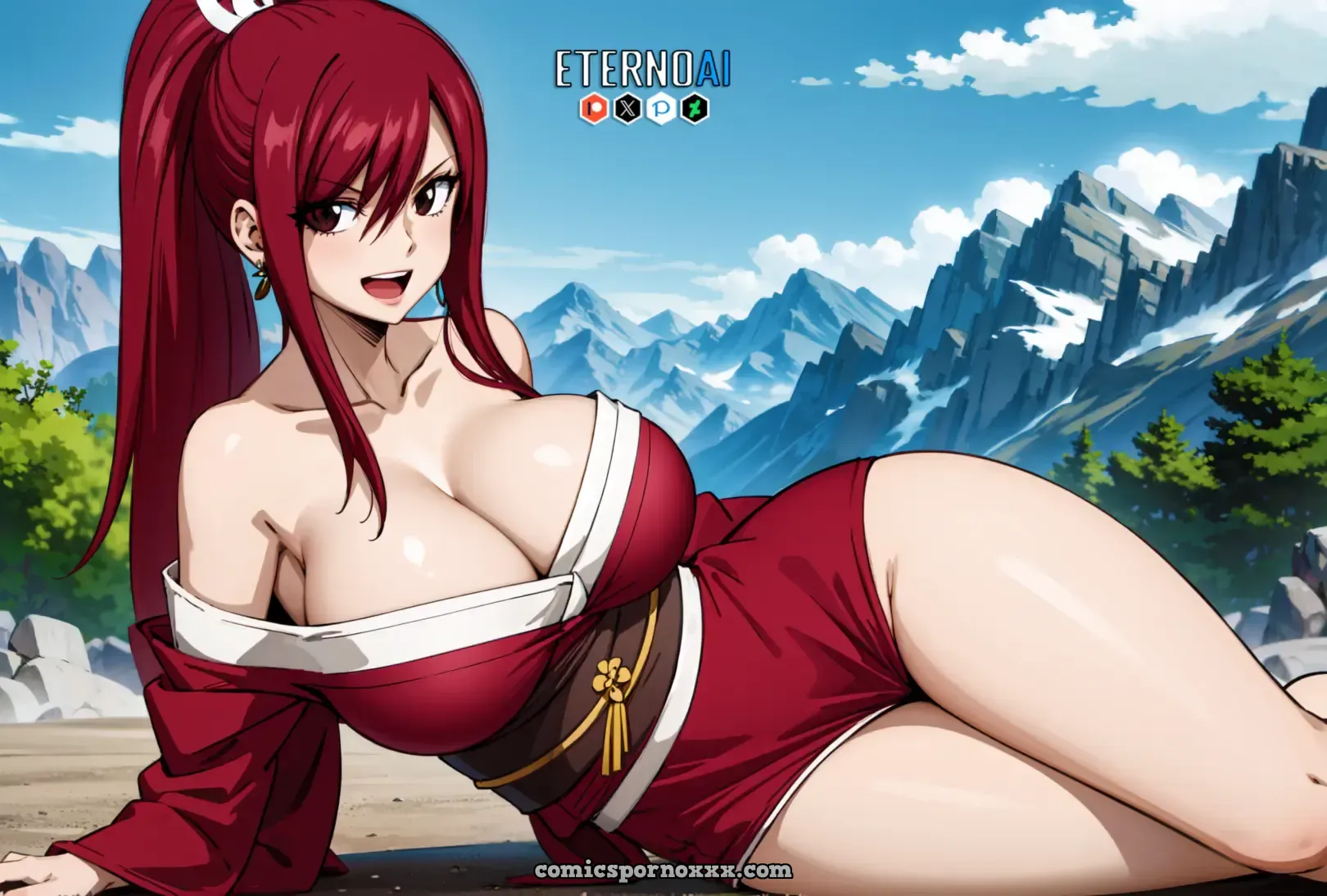 Erza Kimono Hentai Pics - Page 1