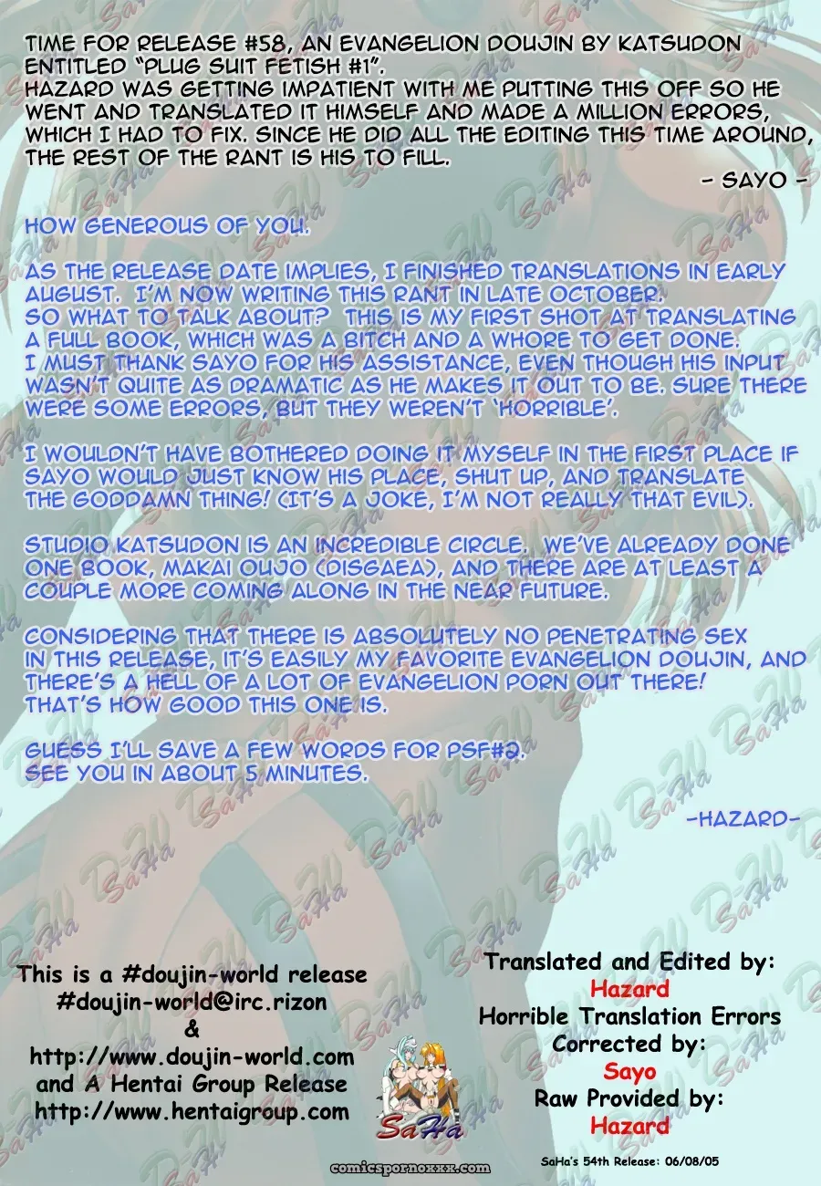 “CR34: Studio Katsudon Fetish Suit [Neon Genesis Evangelion] {D-W}” - Page 2