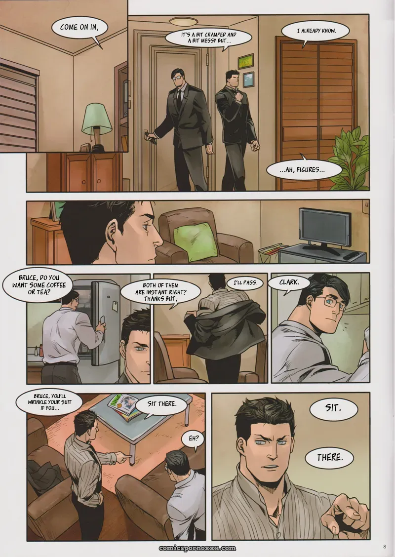 Batman & Superman: Sit! (Clark Kent X Bruce Wayne Gay Porn) - Page 8