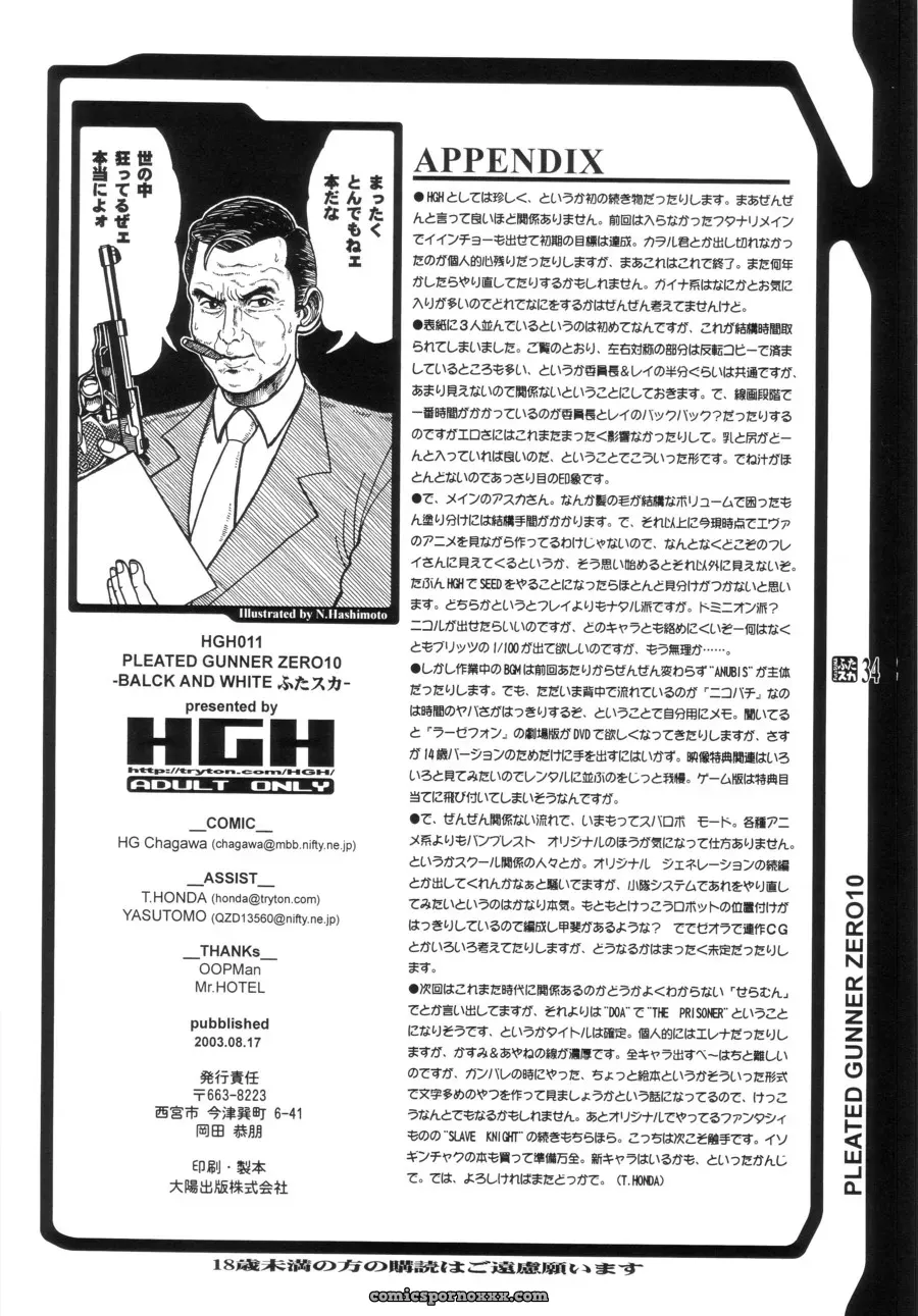 C64 HGH (HG Chagawa) Pleated Gunner #10: Futsuka (Evangelion) B&W Doujinshi - Page 33