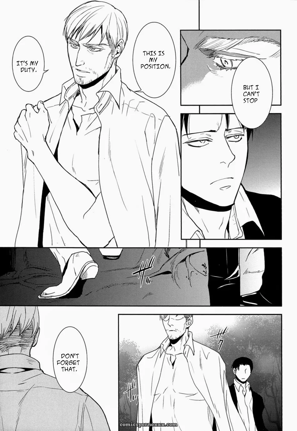 Attack On Titan Shingeki No Kyojin: Hand To Hug (Erwin X Levi) - Page 15