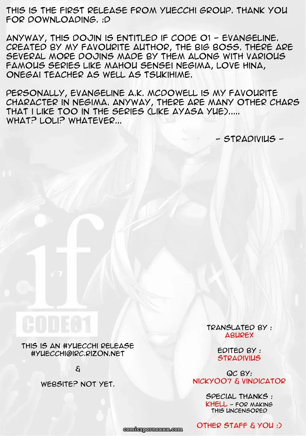 CR34 BIG BOSS Hontai Bai CODE 01 Evangeline Mahou Sensei Negima! Fucking Hot Yuecchi Blogspot - Page 2