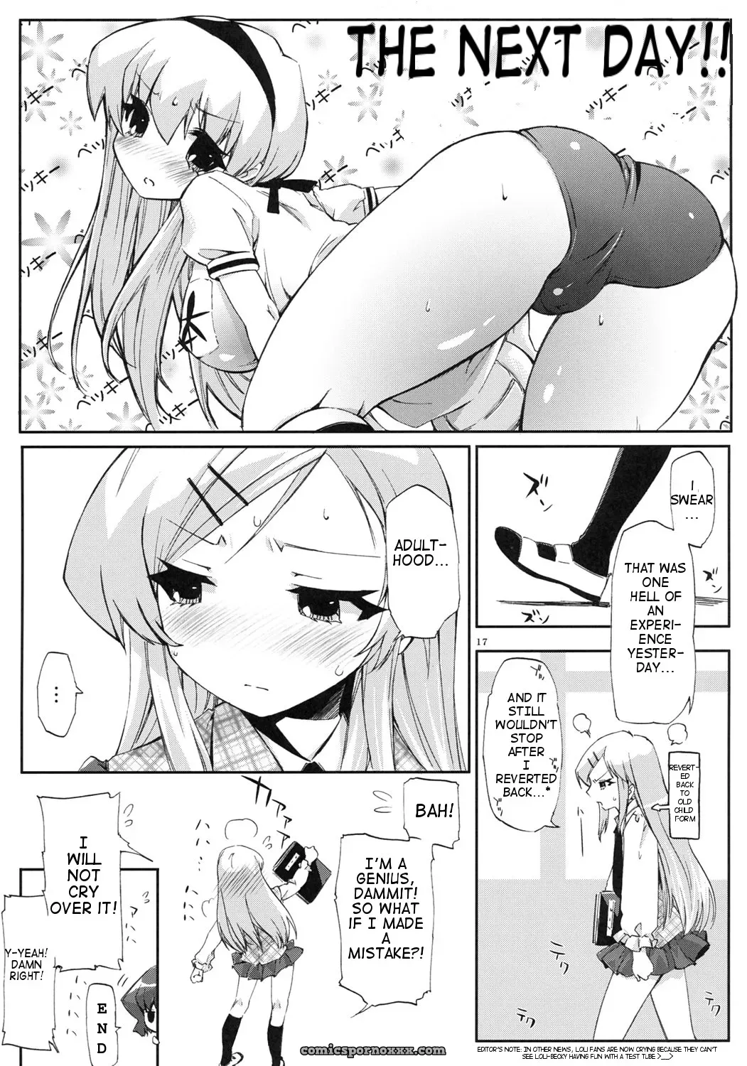 Circle ED Tensai to Shikenkan to Hakui to Aoi Kami no Eroi Hon Pani Poni - Page 14