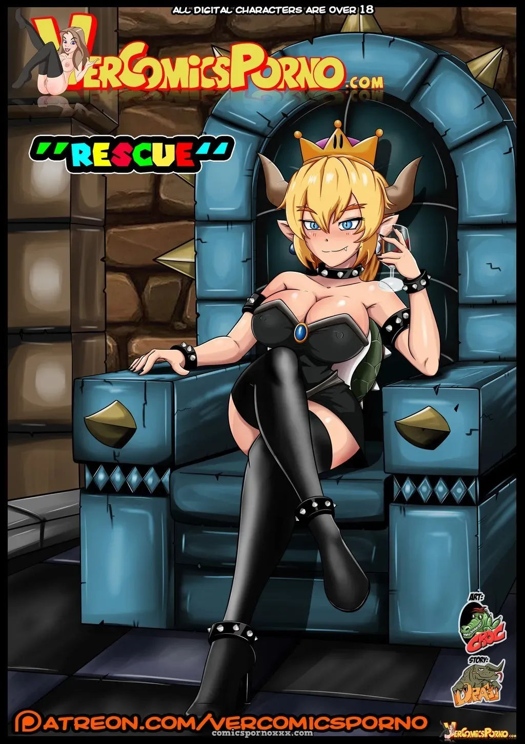 Bowsette Rescue Porn Comic - Page 1